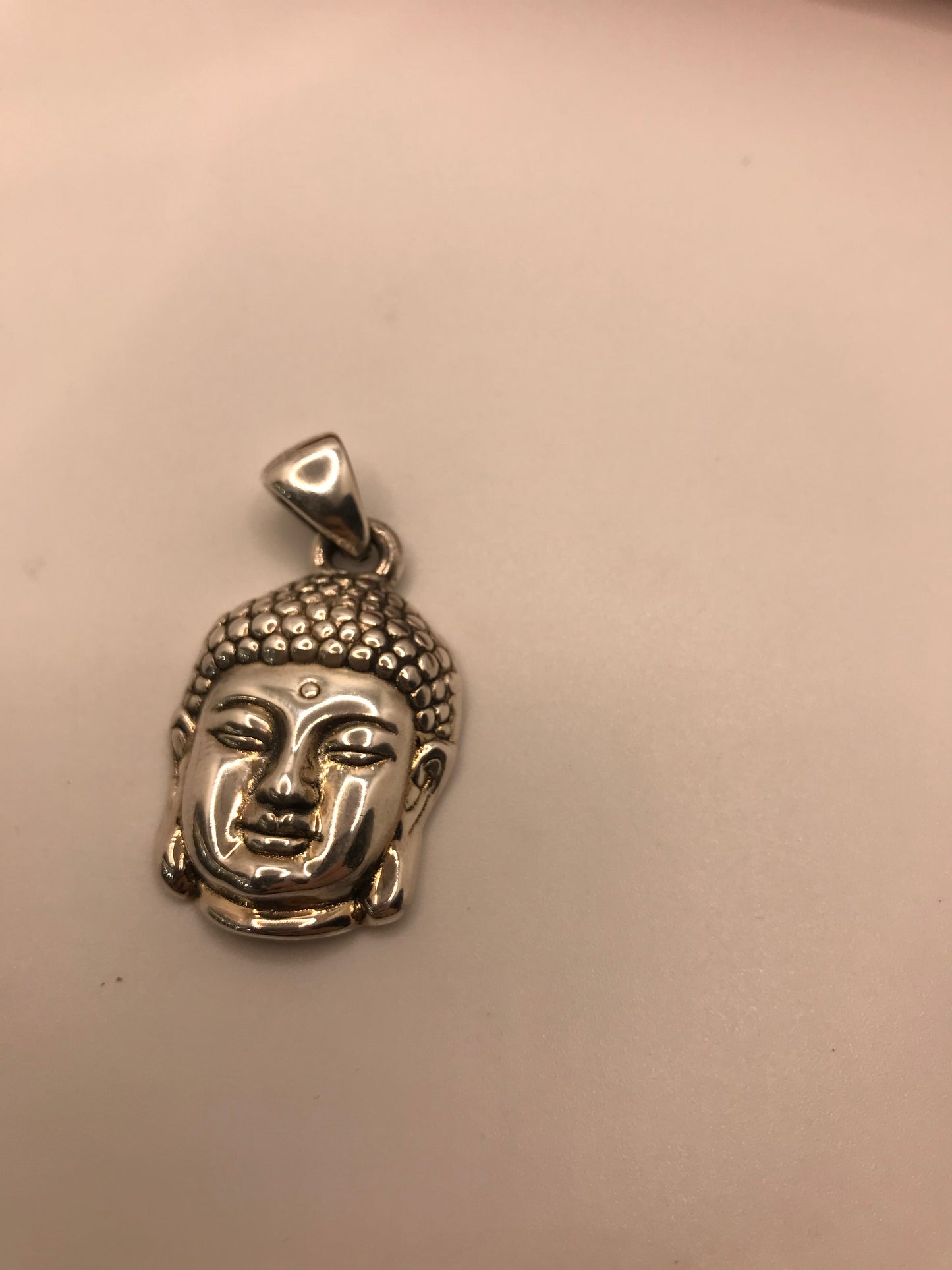 ਸਟਰਲਿੰਗ ਸਿਲਵਰ ਬੁੱਧ ਫੇਸ ਪੈਂਡੈਂਟ