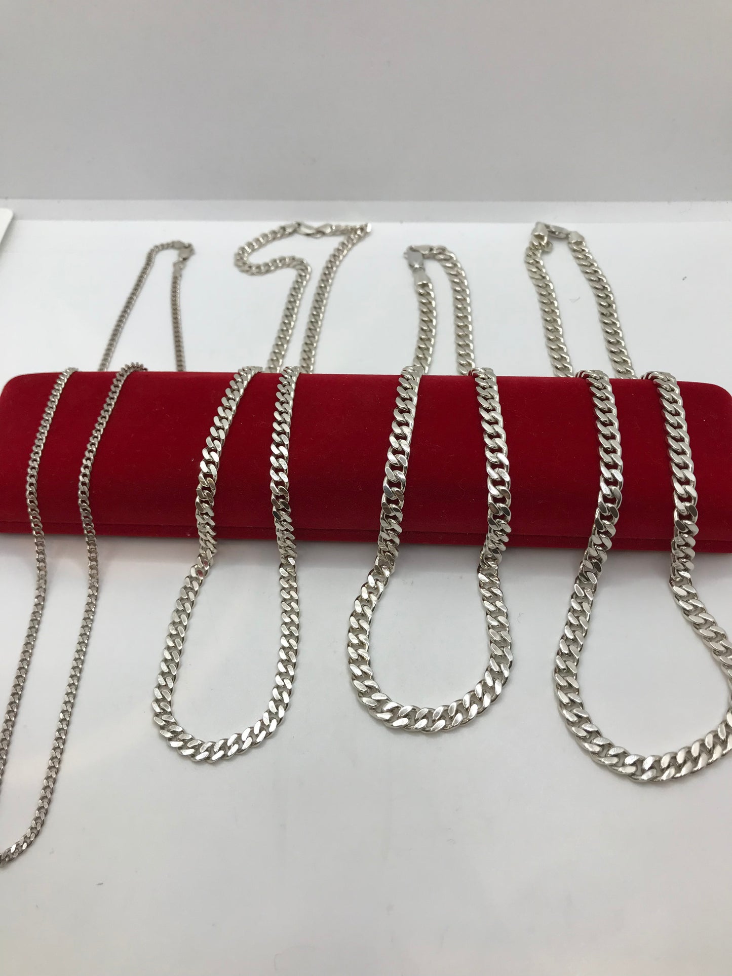 Chaînes à maillons cubains en argent sterling 925