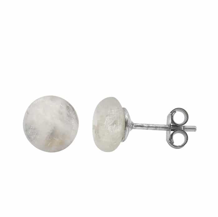 Clous d'oreilles en argent sterling 925 avec pierre de lune