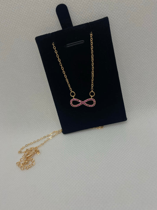 Gold plated infinity necklace