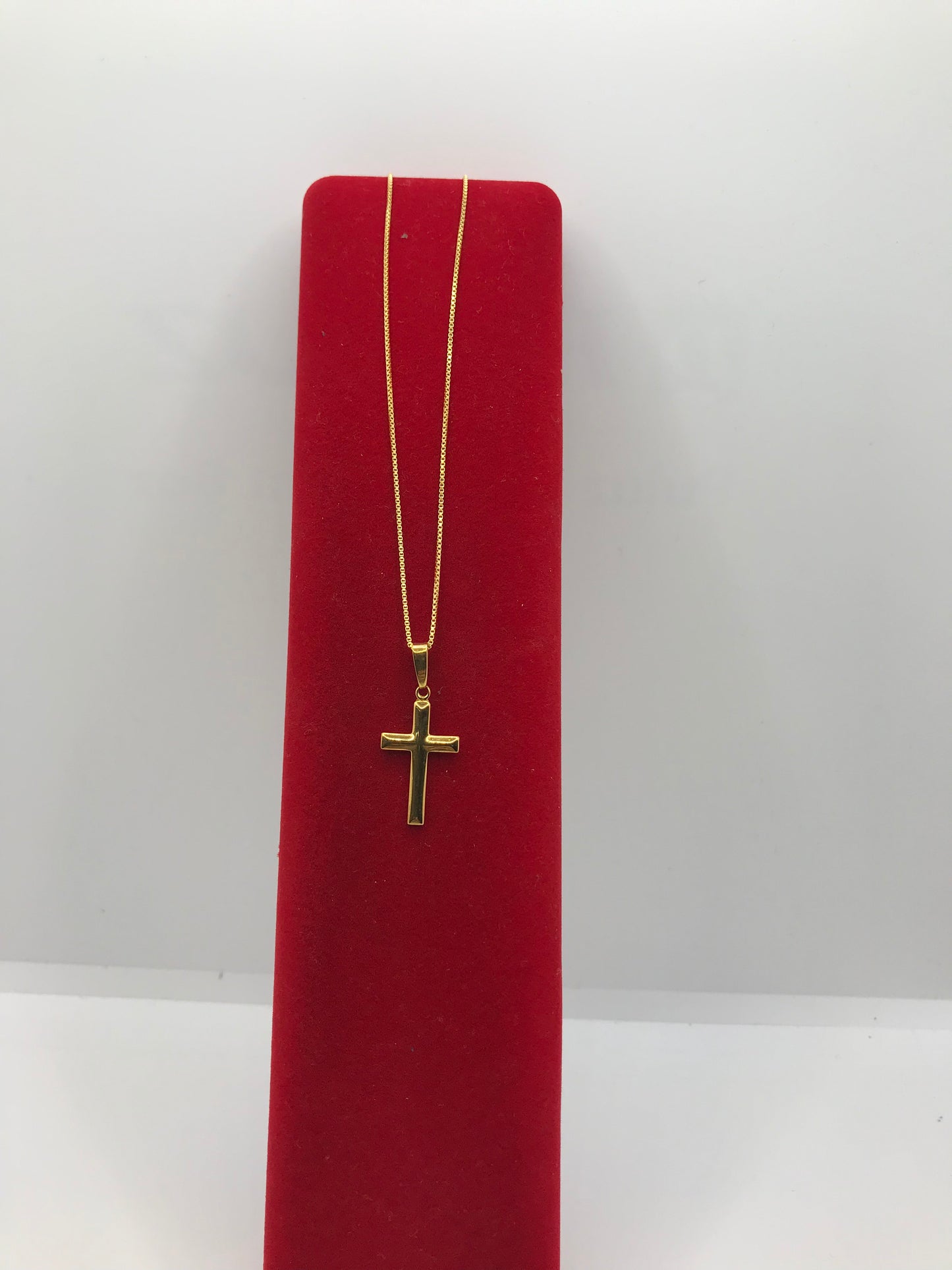 Collier croix en argent sterling rempli d'or