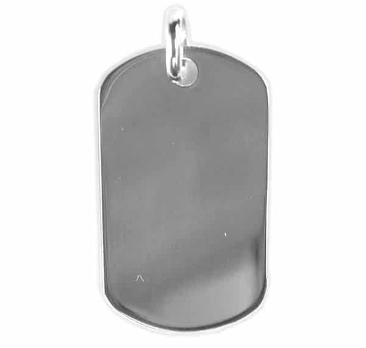 Pendentifs en argent véritable avec plaque d'identité militaire
