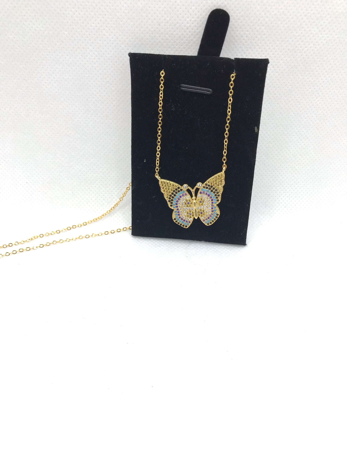 Beautiful butterfly stone necklace