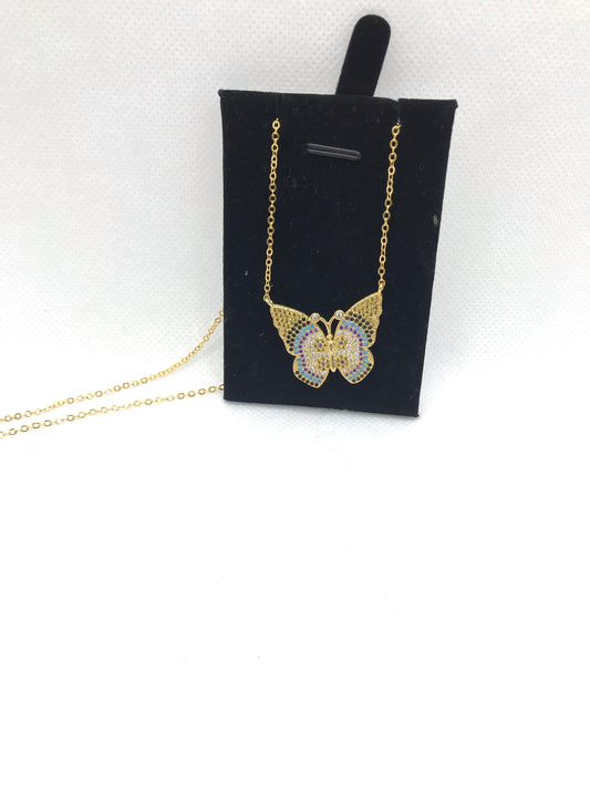 Beautiful butterfly stone necklace