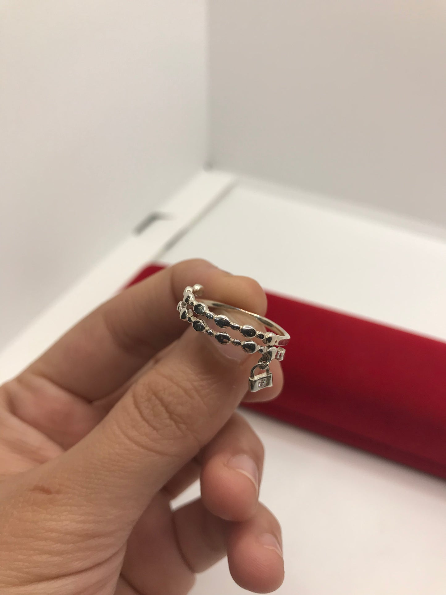 Bague de verrouillage en argent sterling