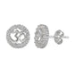 925 sterling silver Om earrings