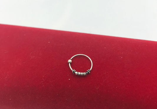 Sterling silver black nose rings