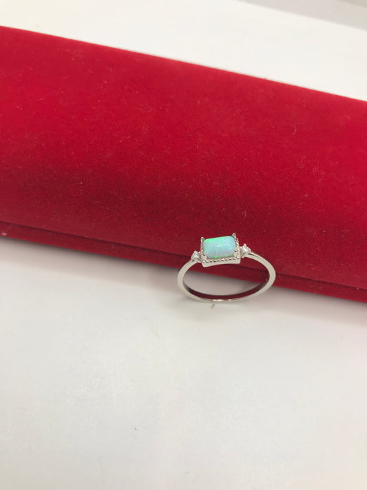 Sterling silver real opal ring