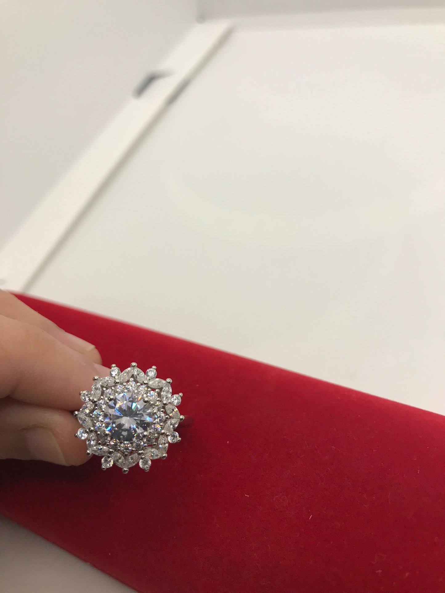 Bague fleur en argent sterling