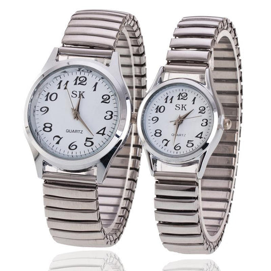 Stretch bracelet couple watches
