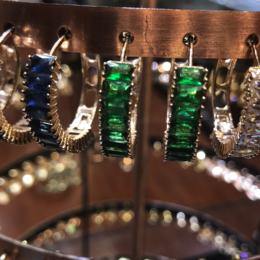 Boucles d'oreilles créoles en diamant pour femme