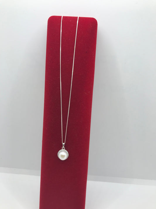 Real silver Pearl necklace
