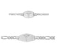 Real silver medical id figaro bracelets