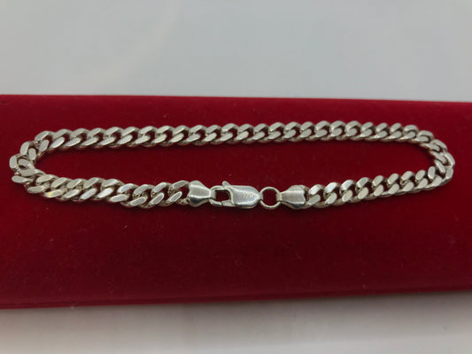 Sterling silver cuban link bracelet