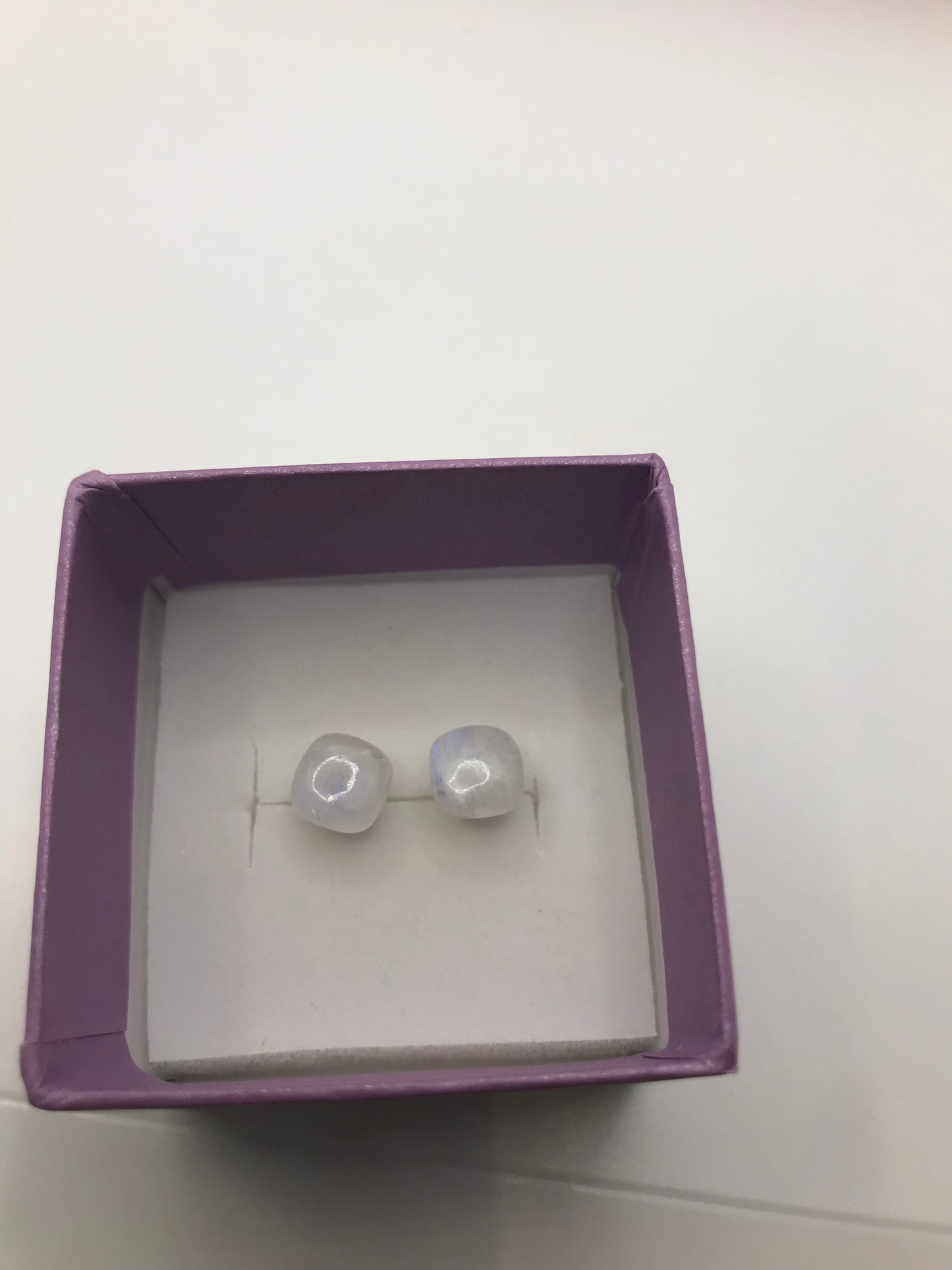 Clous d'oreilles en argent sterling 925 avec pierre de lune