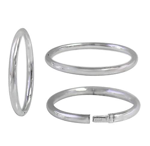Bracelet bébé ovale en argent véritable