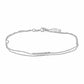 Sterling silver double line anklet