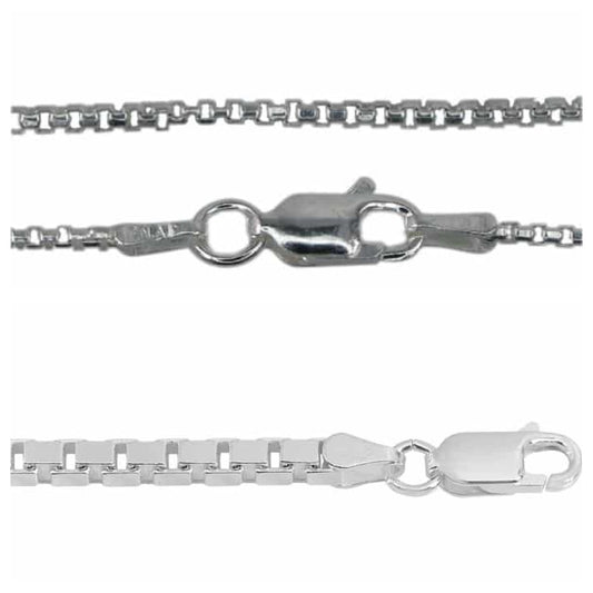 Real silver box chains