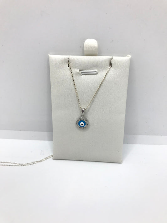 Collier mauvais œil en argent