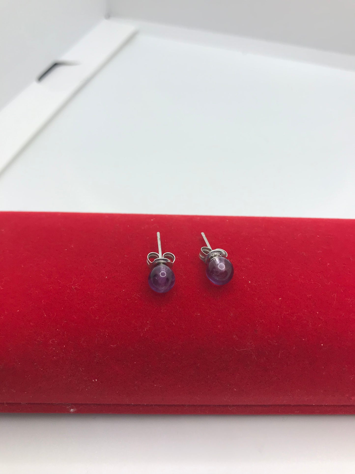 925 sterling silver amethyst earrings