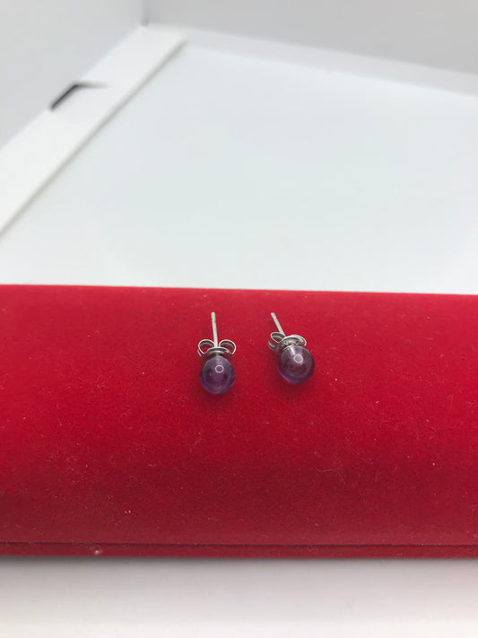 925 sterling silver amethyst earrings