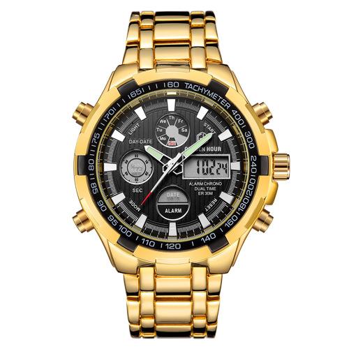 Black face fashion watches for men