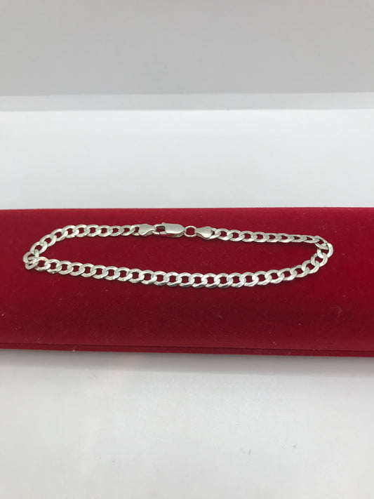 Bracelet gourmette en argent sterling