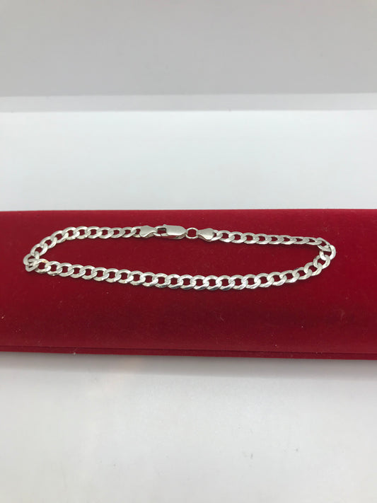Sterling silver curb bracelet