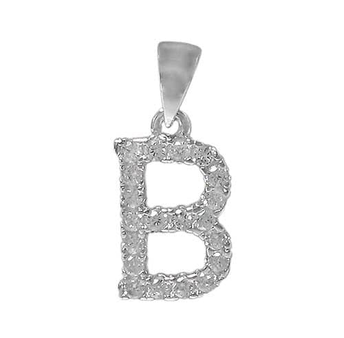 Pendentif lettre initiale en argent sterling
