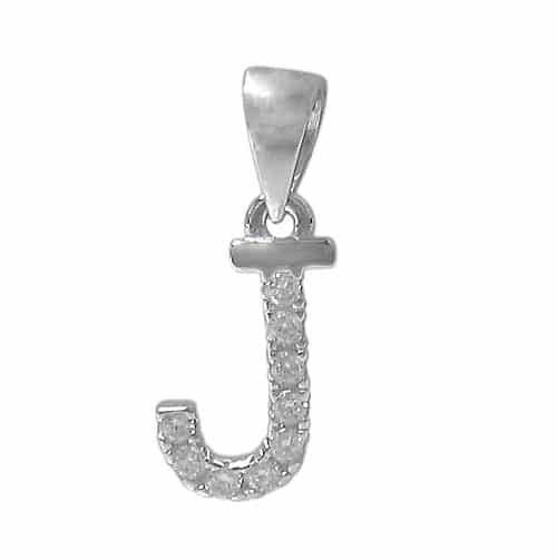 Pendentif lettre initiale en argent sterling