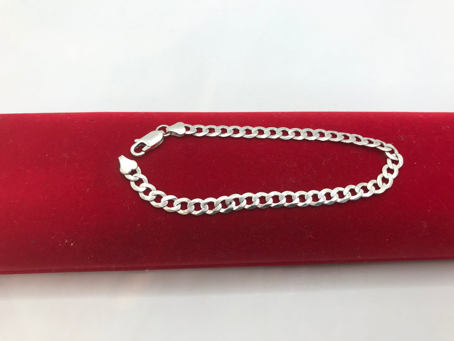 Bracelet gourmette en argent sterling