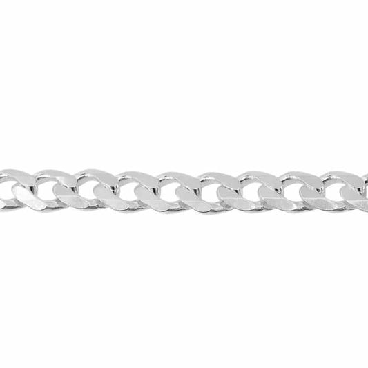 Curb real silver chain