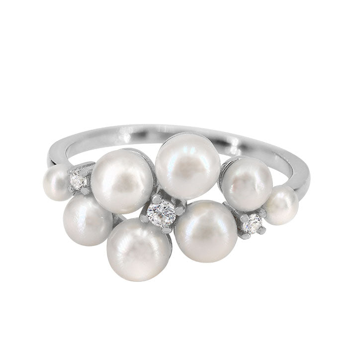 Bague perle en argent sterling 925
