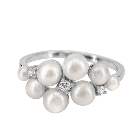 925 Sterling Silver pearl ring