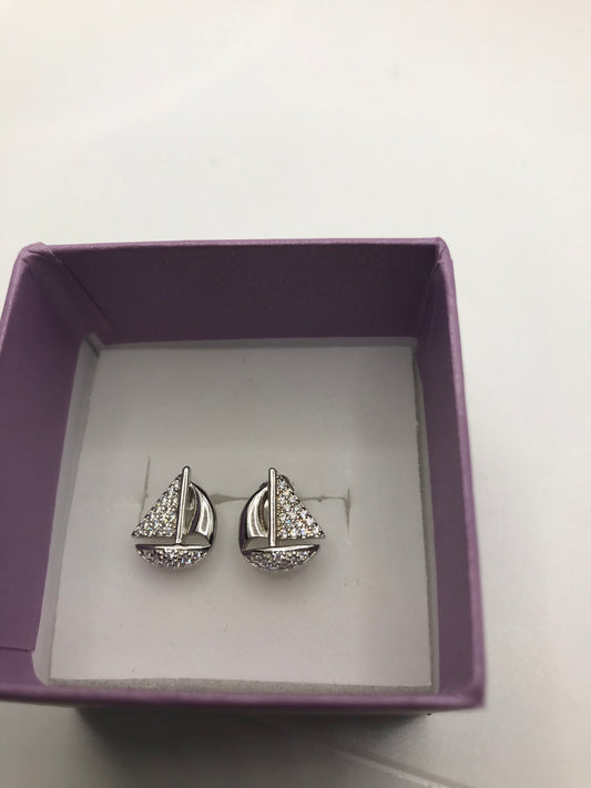 925 sterling silver yacht earrings
