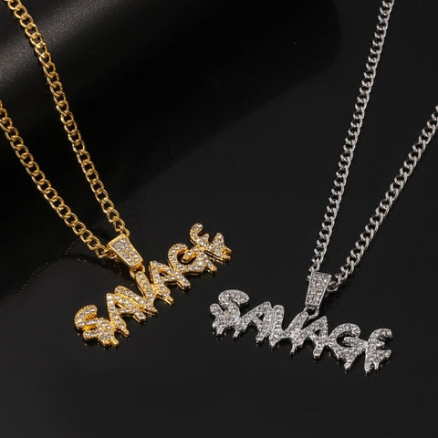 Pendentif hip-hop glacé sauvage
