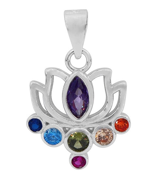 Real Silver Lotus Necklace