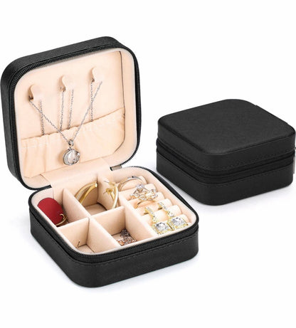 Let your jewelry accompany you safely with our Faux leather jewelry box