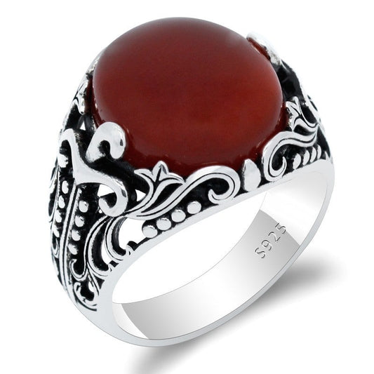 Bague en argent sterling avec agate