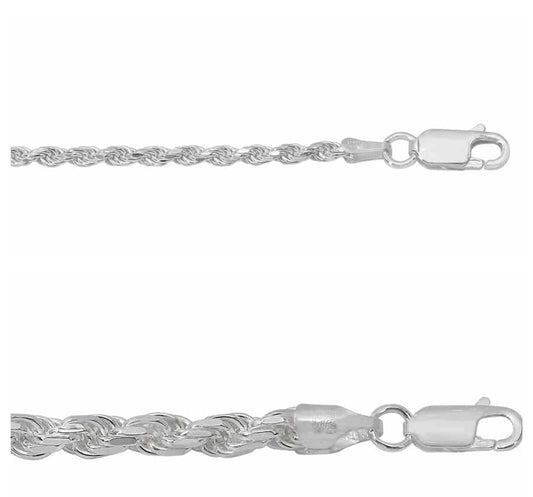 Real silver rope bracelets
