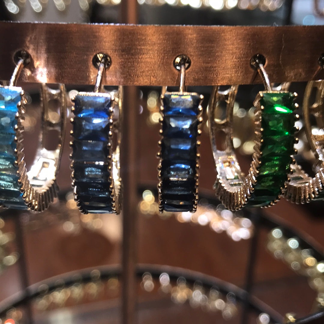Boucles d'oreilles créoles en diamant pour femme