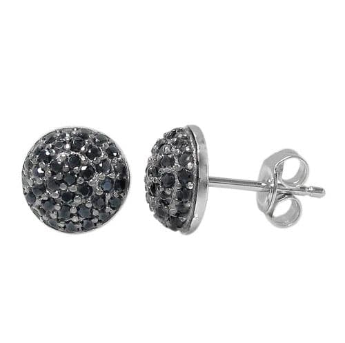 Sterling silver cluster earrings