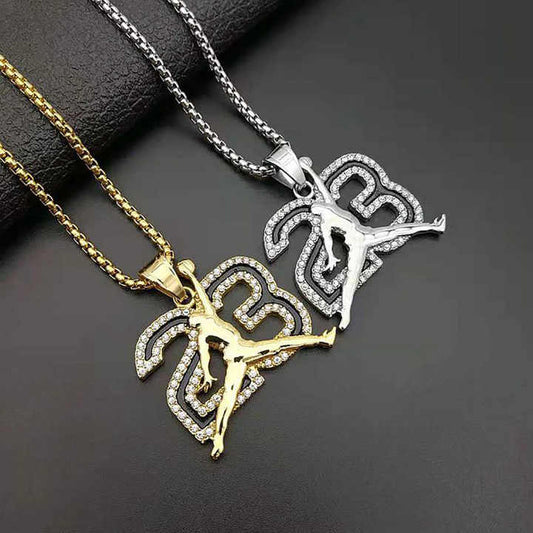 Pendentif plaqué or Jordan23