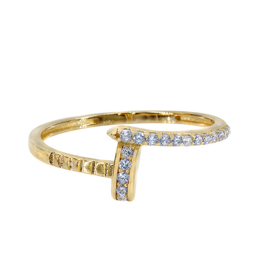 Bague clou en or 10 carats