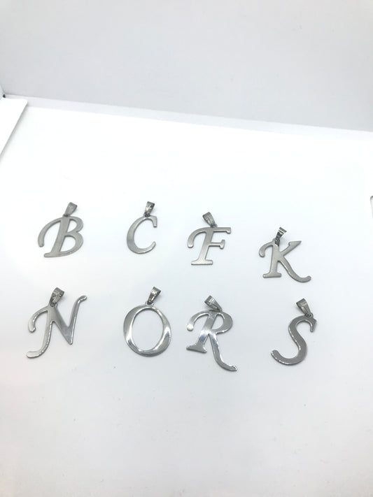 Stainless steel initial pendants