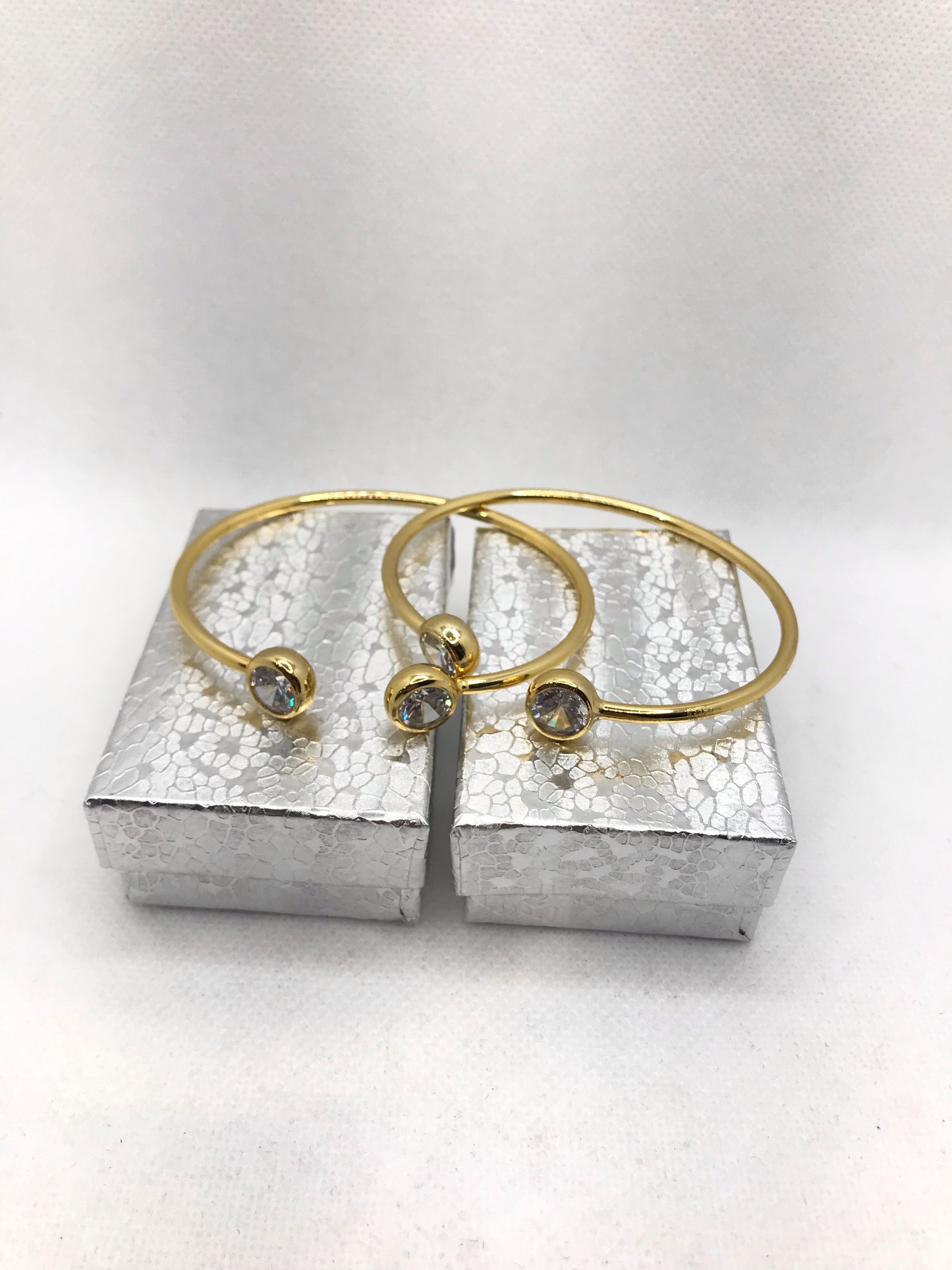 Bracelet plaqué or avec cristal