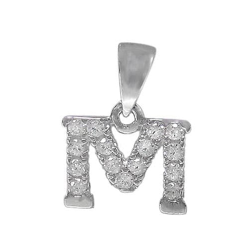 Sterling silver letter initial pendant