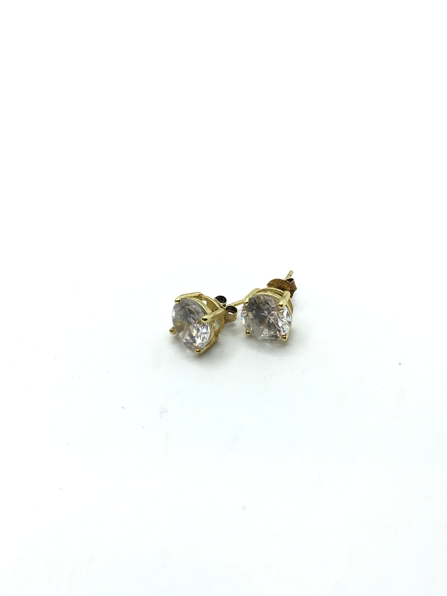Sterling silver gold plated round studs