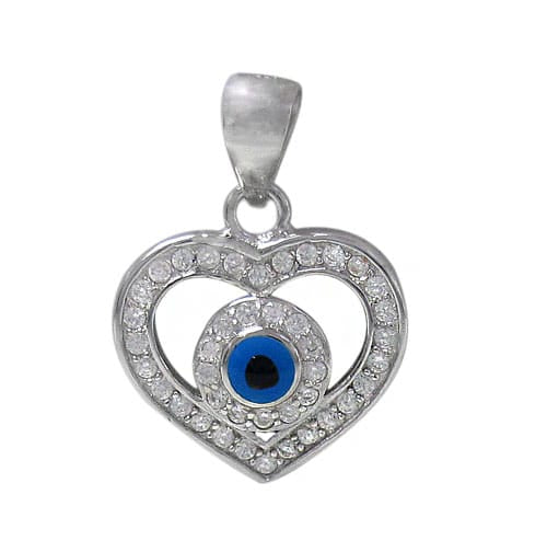 Collier en argent véritable contre le mauvais œil