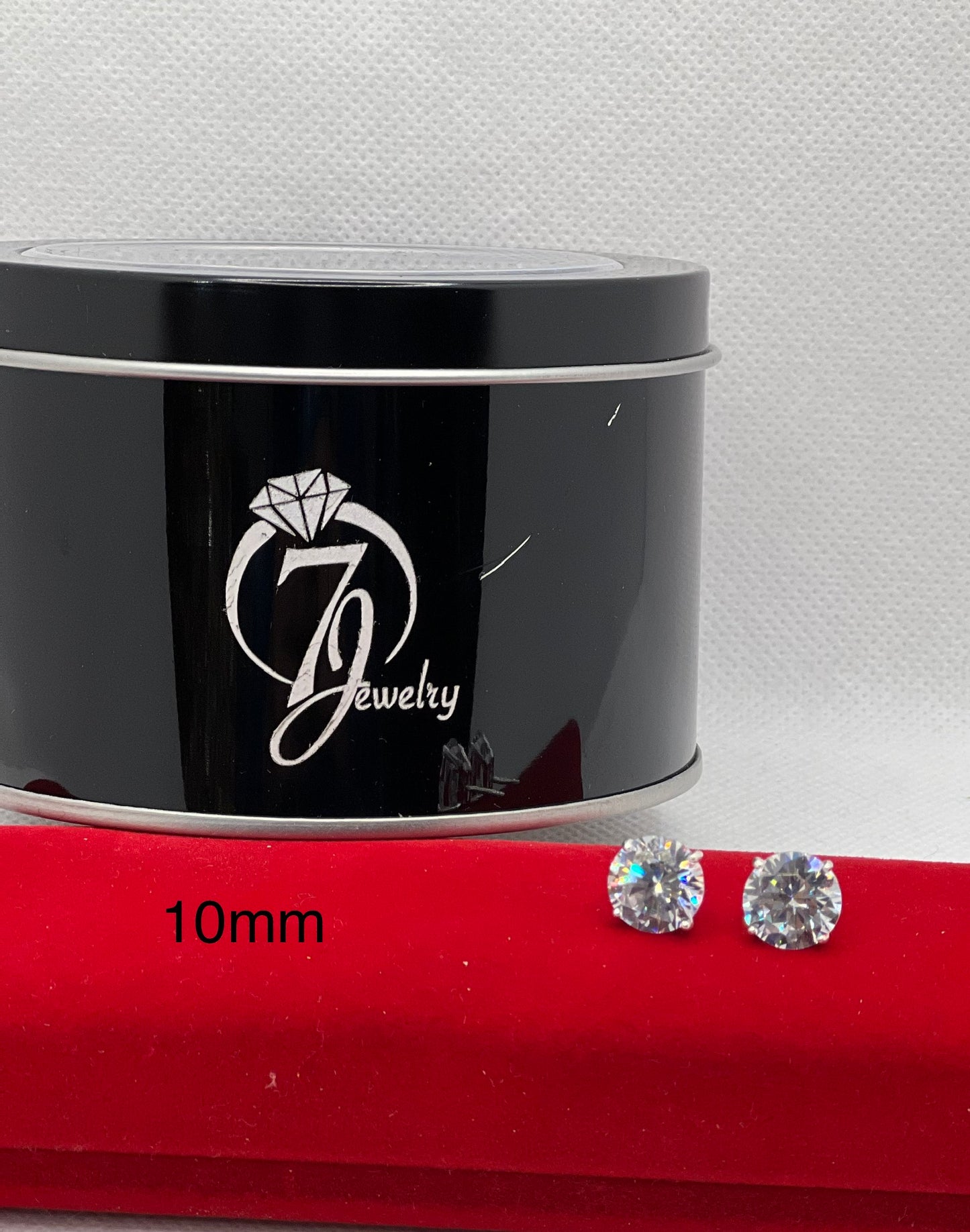 Clous d'oreilles en argent véritable (pierre ronde)